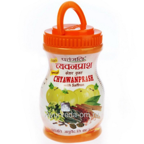 Chyawanprash 500 гр.  Patanjali Патанджали Чаванпраш с шафраном